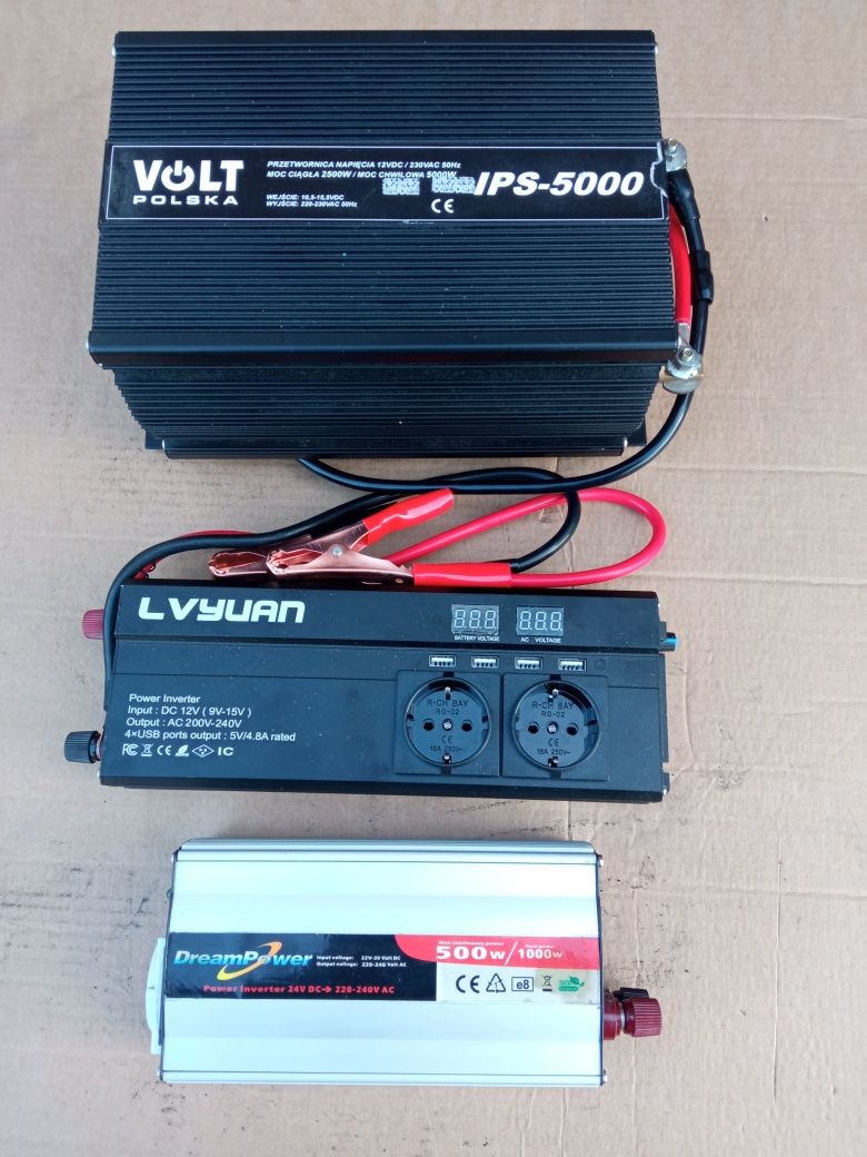 Sprzedam przetwornice 12 volt+