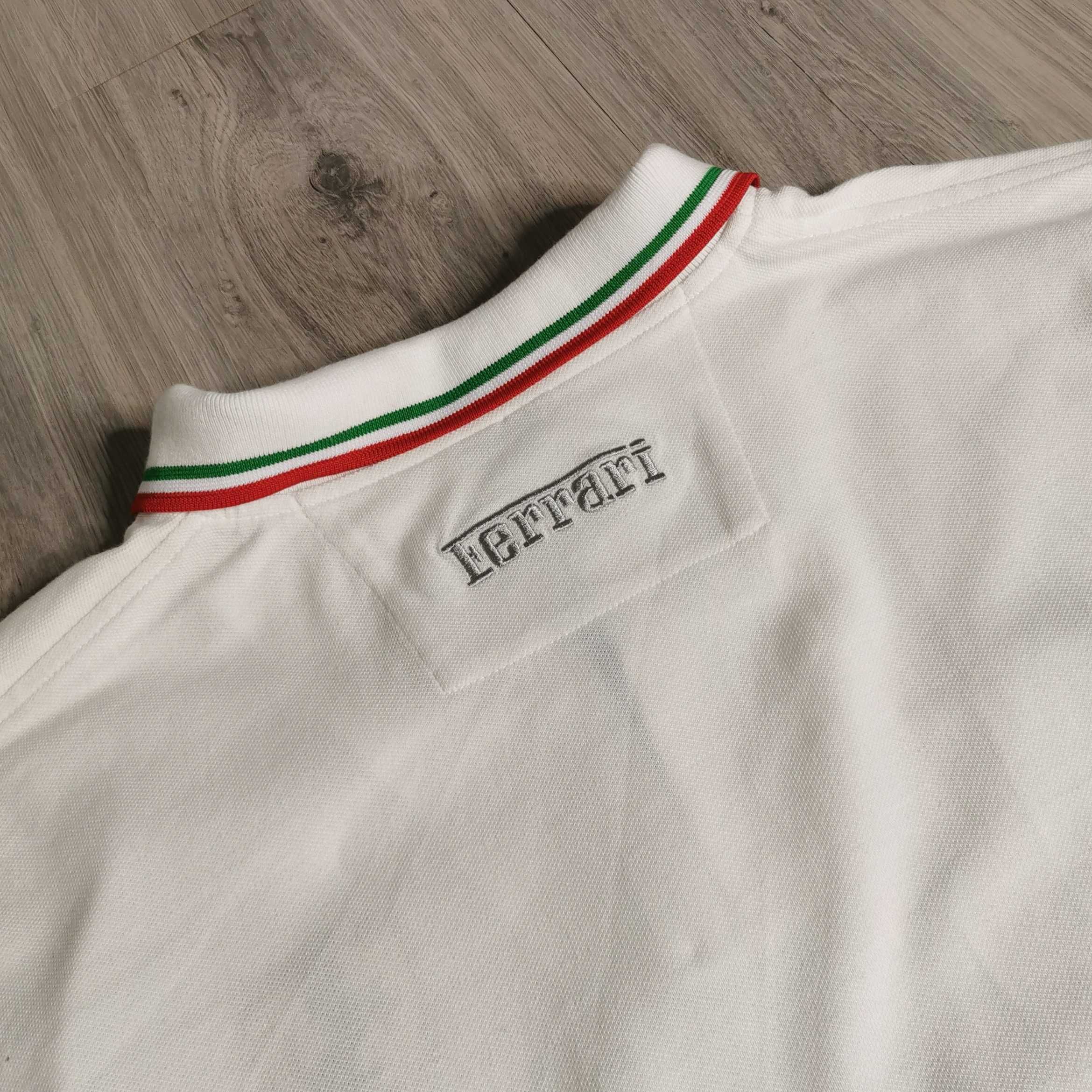 T-shirt polo Ferrari rozmiar XL/XXL biała white
