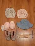 Bawełniany turban,czapka przeciwsłoneczna,opaska,butki niechodki h&m