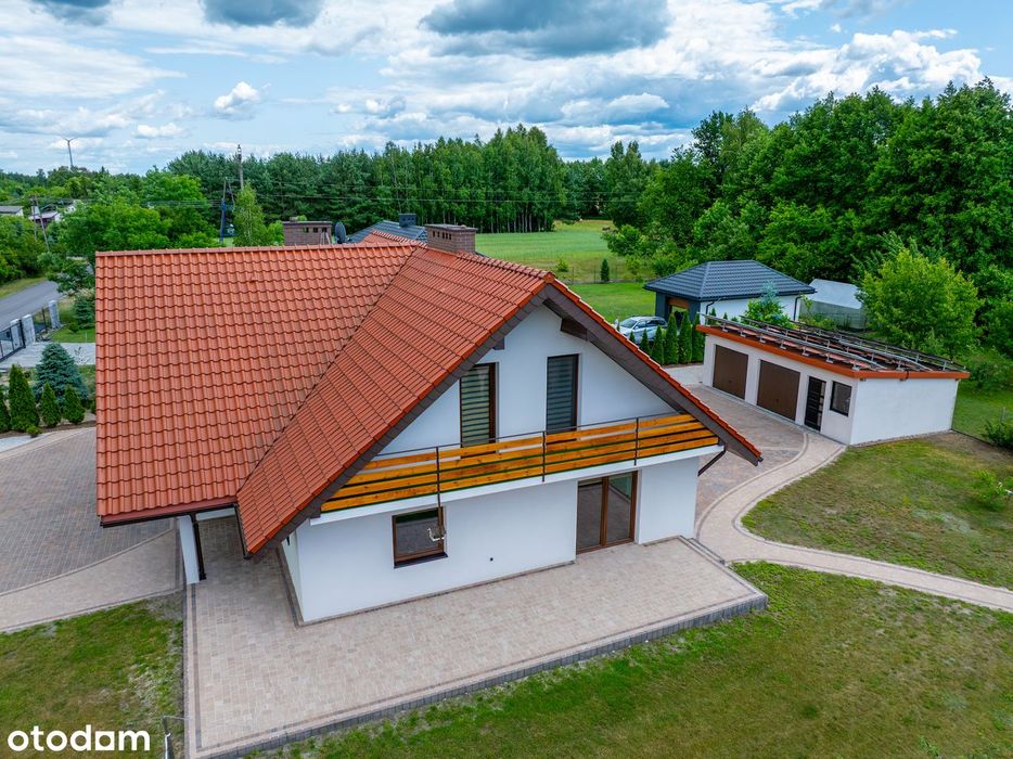 Dom z dużą działką i stawem rybnym okolice miejscowości Łask