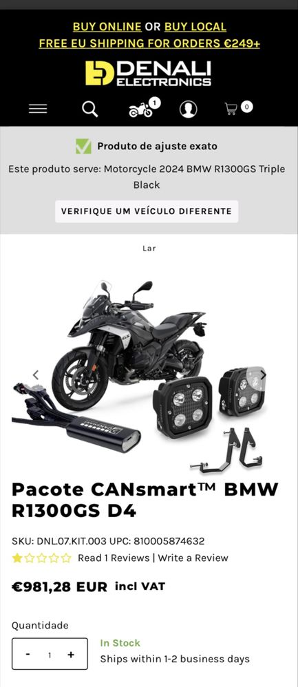 Denali D4 Kit Bmw R1300 GS / GSA