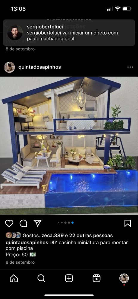 PROMOCAO DIY casinha para montar, com dois andares e piscina