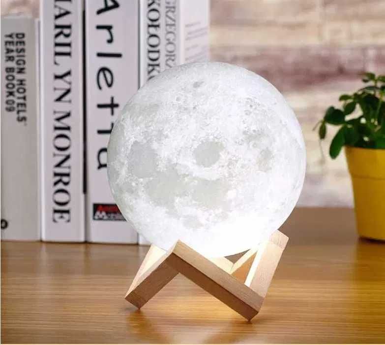 ŚWIECĄCY KSIĘŻYC 3D Lampka Nocna Lampa Moon Light