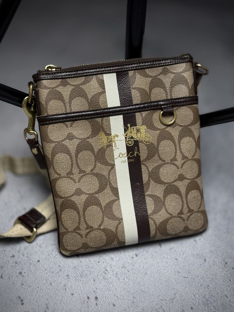 Torebka Coach Monogram Stripe Detail Small Crossbody Shoulder Bag