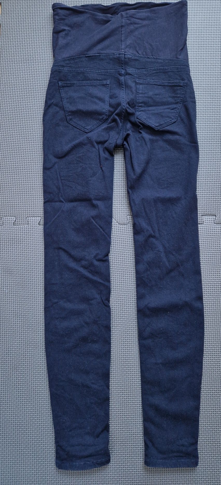 Granatowe spodnie ciążowe H&M XS 34