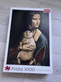 Puzzle dama z kotem Trefl