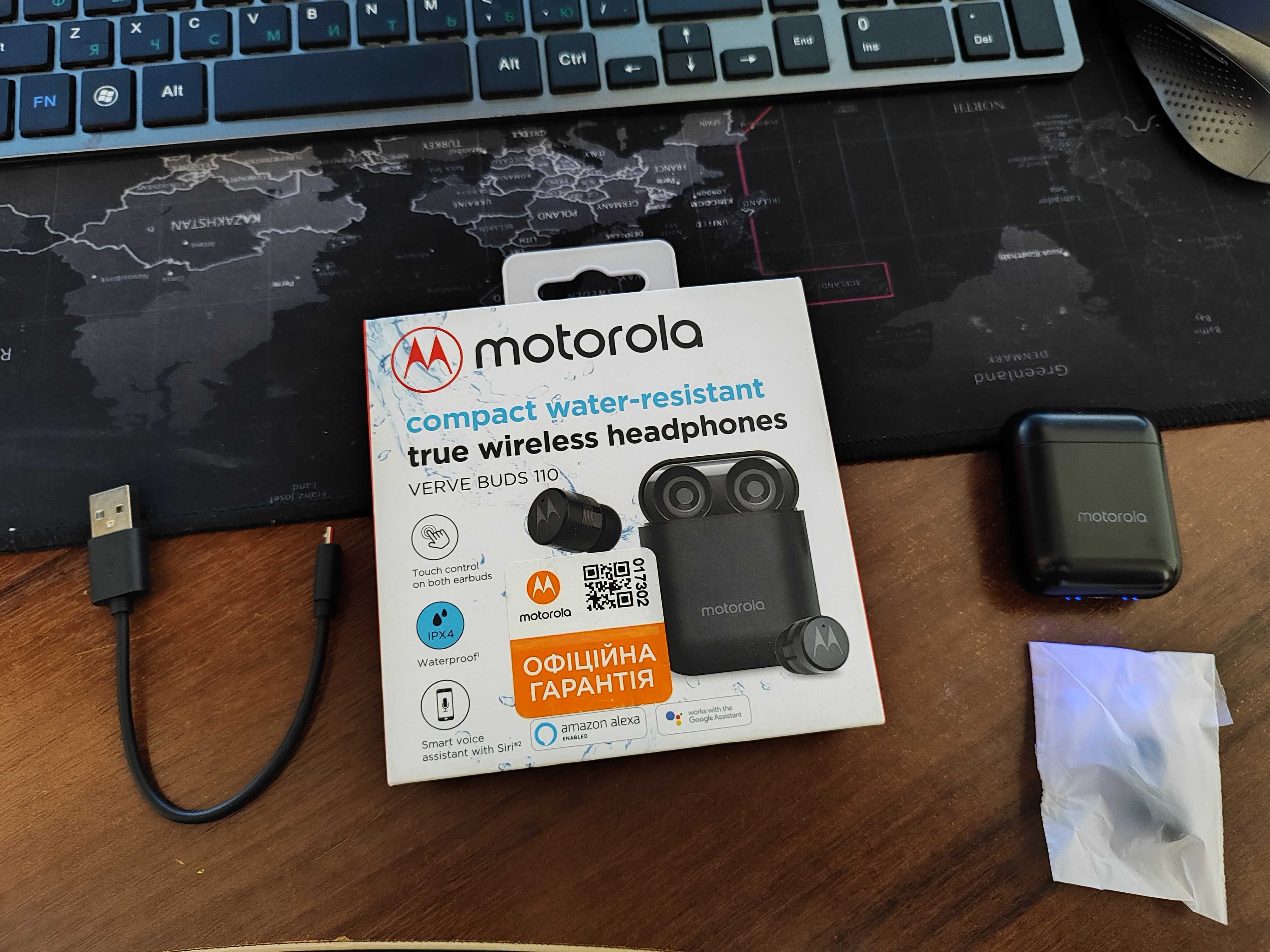 Бездротові Навушники Motorola Verve Buds 110 Black TWS
