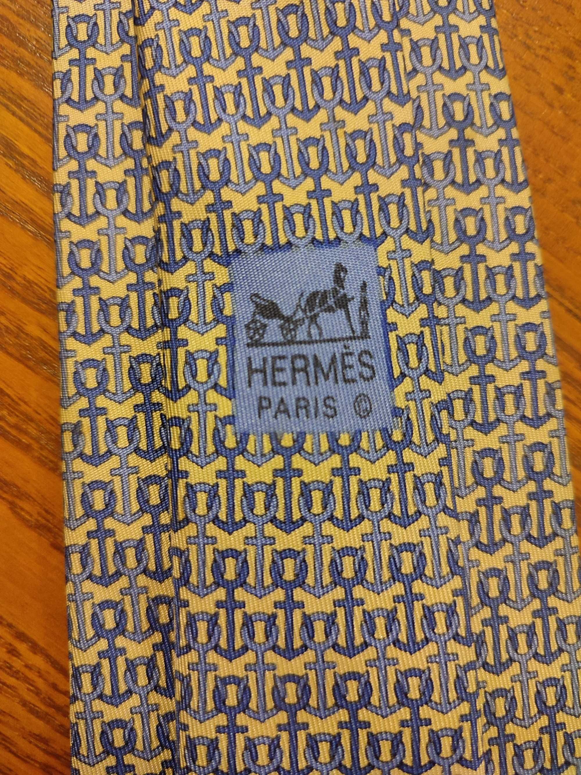 Krawat Hermes Paris 100% jedwab