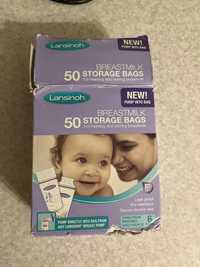 Пакети для зберігання грудного молока 50шт Lansinoh