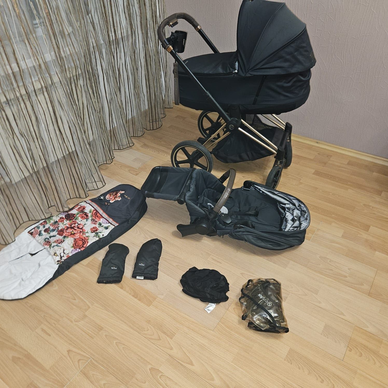 Коляска cybex с прогулочным блоком