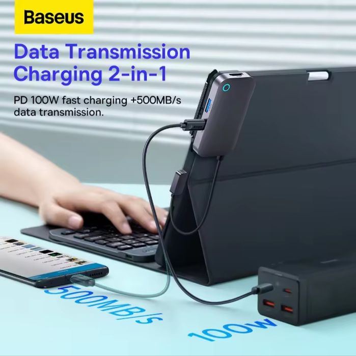 Type-C-Хаб Адаптер Baseus PadJoy 4-Port  4в1 4 порти