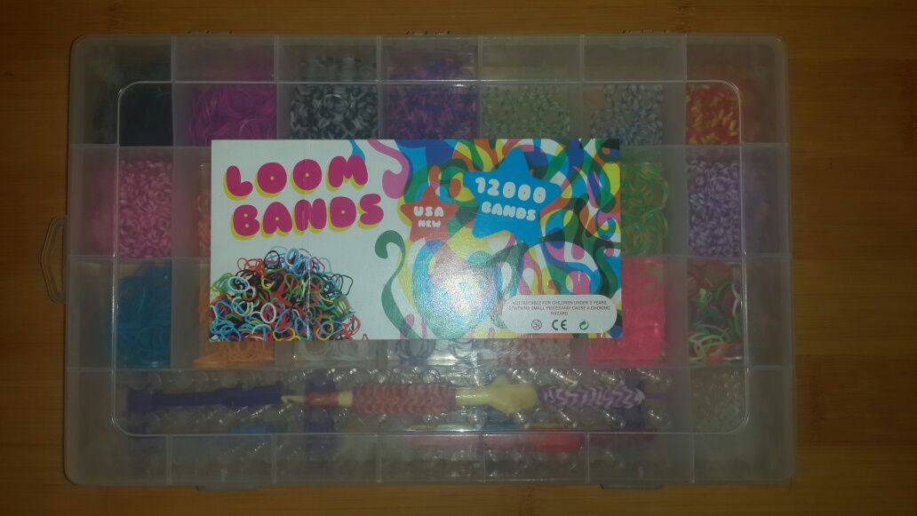 Резинки для плетения. Набор для рукоделия Loom Bands, пластилин