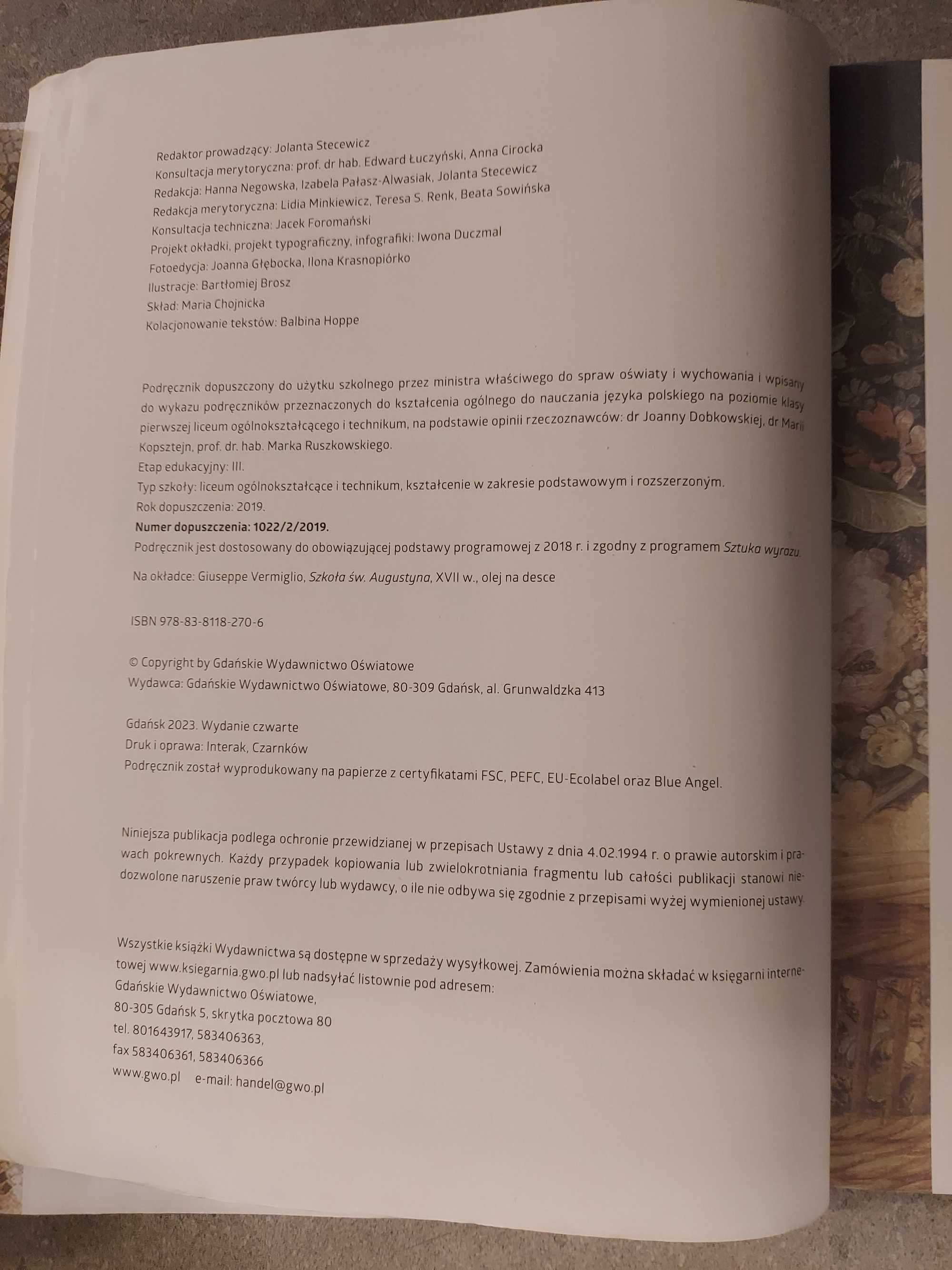 Podrecznik jezyk polski sztuka wyrazu kl. 1 dwie części