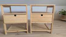 Ikea Nordkisa szafki nocne, drewniane