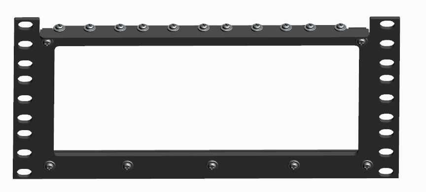R-CASE - GPU Holder 10". Ramka montażowa GPU do szafy rack 10 cali.