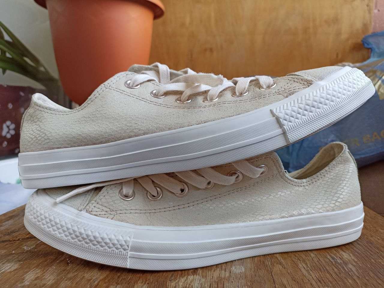 Кеды Converse All Star, бежевые конверсы,кеди колір пудра 40 р., 26 см