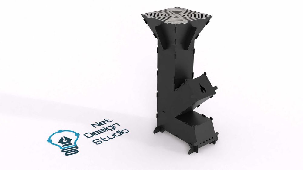 Piecyk rakietowy, składany, projekt CNC, pliki DXF + PDF - 2 w jednym