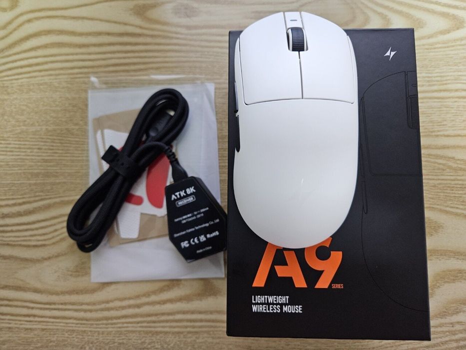 Беспроводная мышь ATK A9 Ultra Black, White