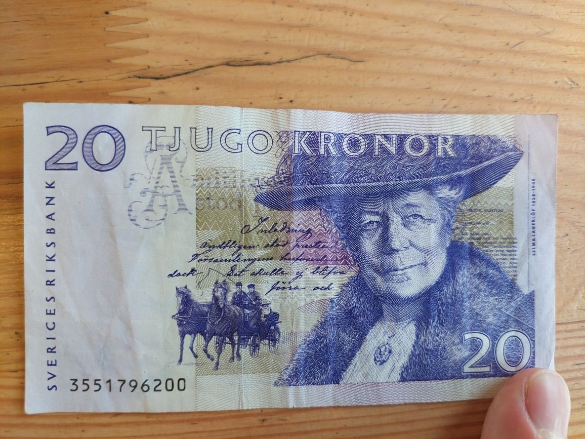 Banknot 20 koron szwedzkich  (Selma Legerlov )
