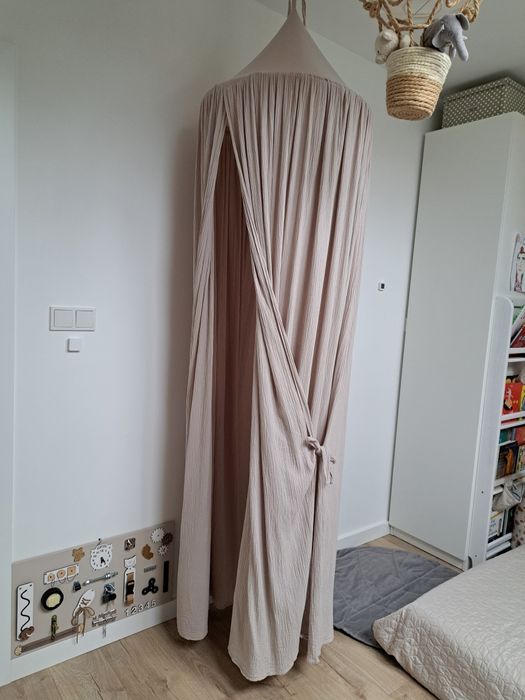 Baldachim do łóżeczka mocowany do sufitu beż - CAPPUCCINO