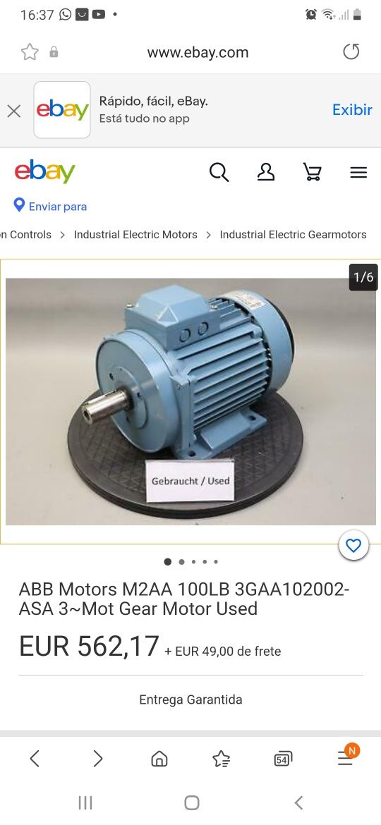 Motor Trifasico 3kw ABB MOTORS