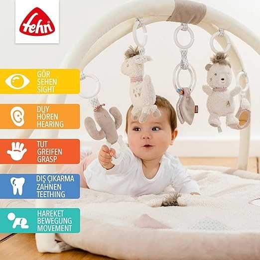 Fehn Peru koc 3D Activity mata niemowlęca edukacyjna 80 x 105 cm
