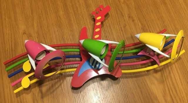 Lampa wisząca dziecięca gitara nutki jak nowa, Warszawa