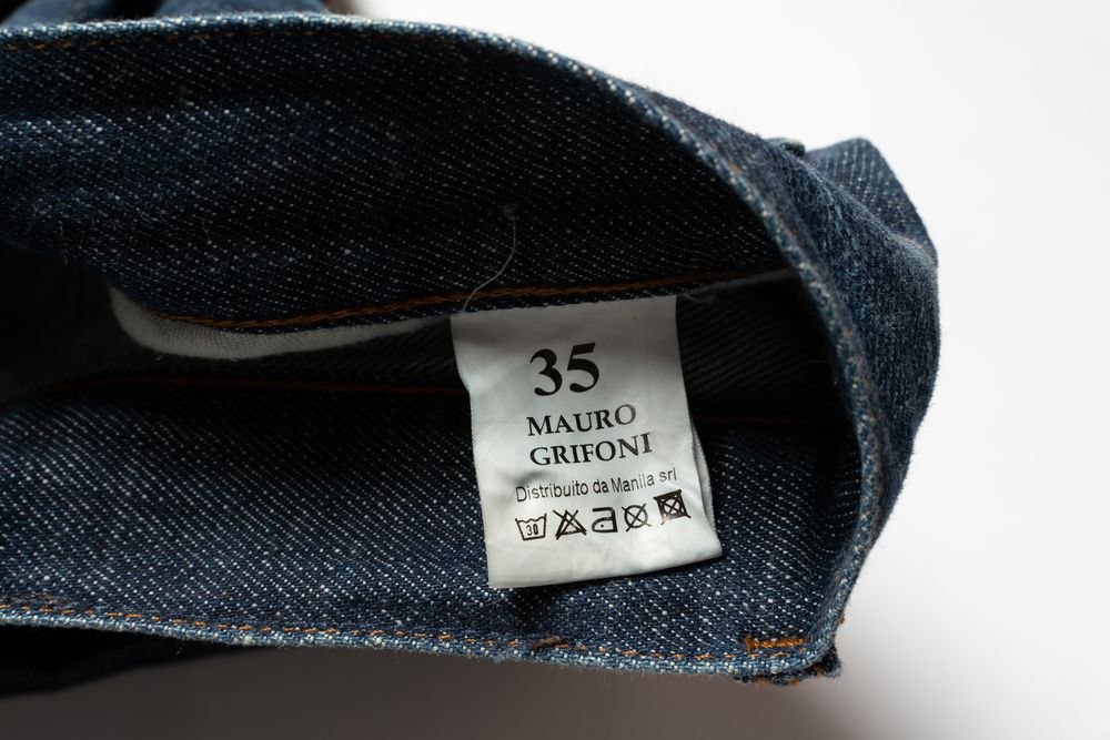 MAURO GRIFONI Distressed Denim Jeans Pony Patch  [Pmh016451]