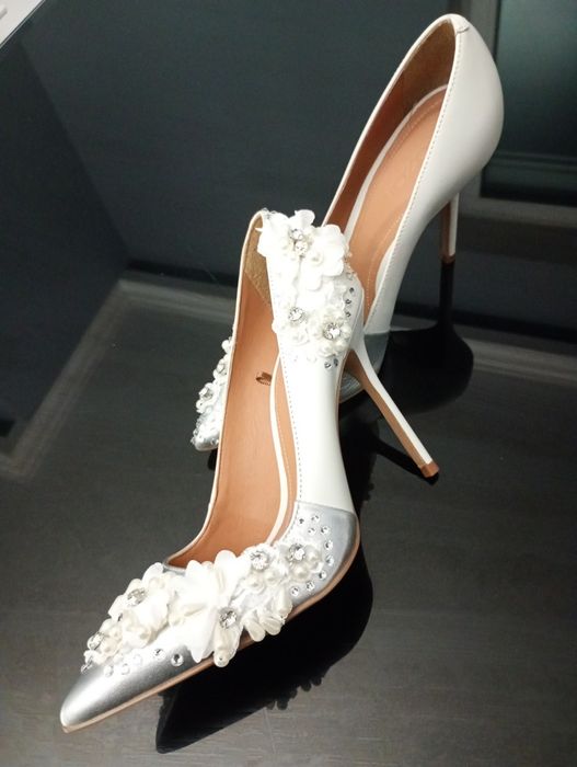 Buty ślubne wyjątkowe ręcznie zdobione