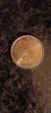 Moeda 2€, comemorativa dos 75 anos ONU