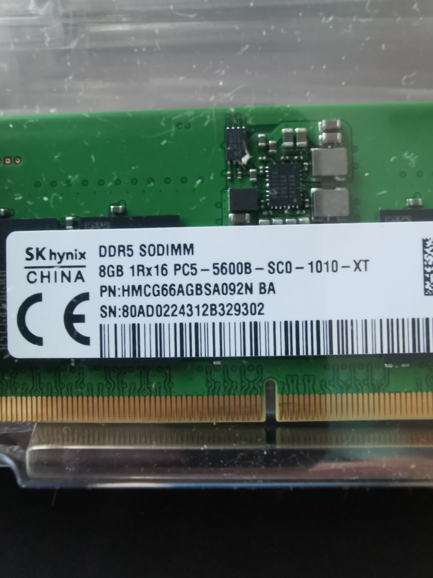 Pamięć pamięci do laptopa laptopów SODIMM 8GB DDR5 5600MHz HYNIX