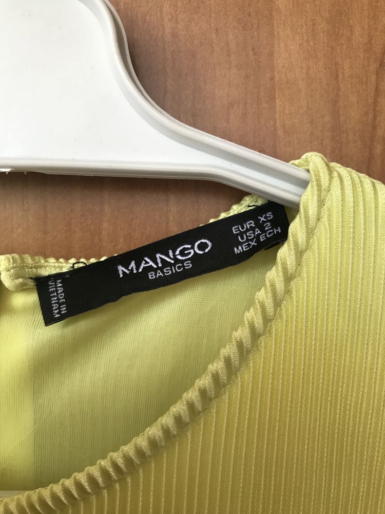 Nowa sukienka żółta, Xs, Mango