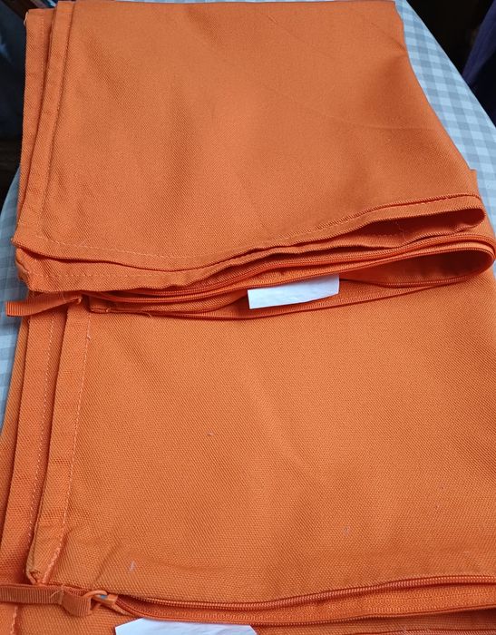 Poszewki na poduszki 3 sztuki bawełna pomarańczowe Ikea w kratę H&M