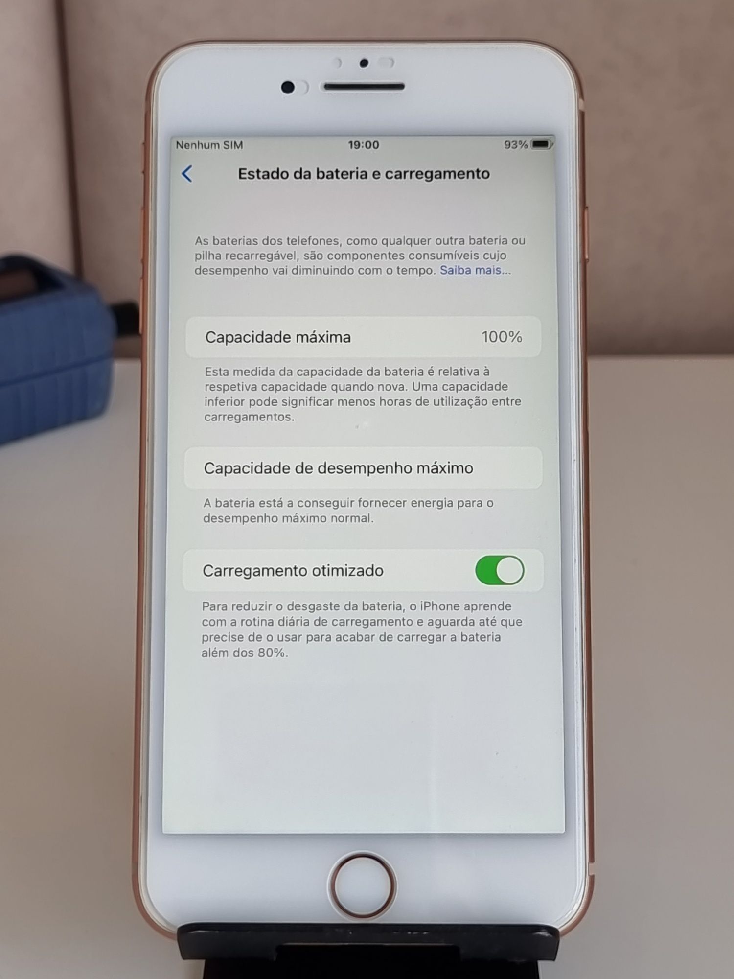 Iphone 8 plus 256 gb rose gold impecável