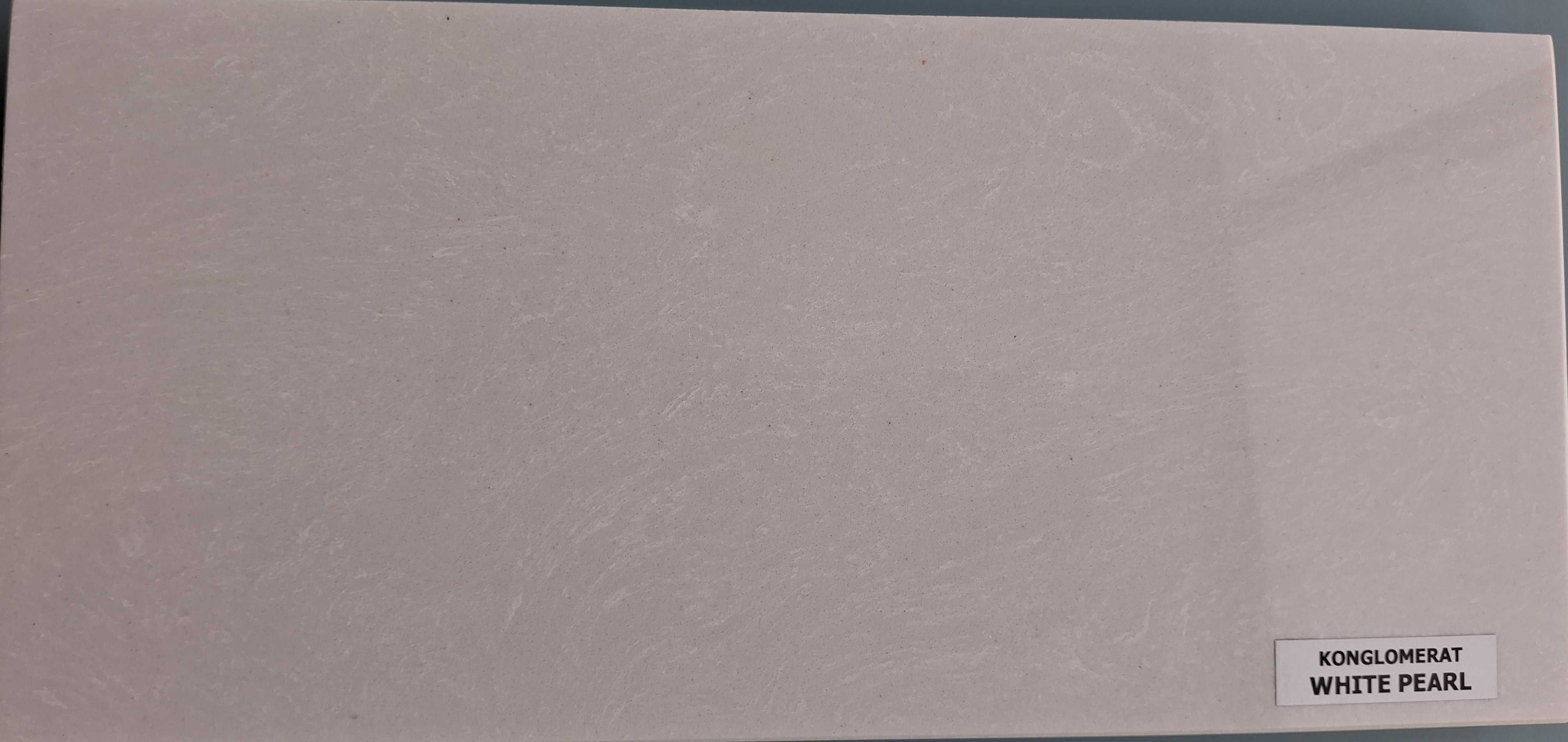 Parapety wewnętrzne z konglomeratu - White Pearl - 3cm zaokrąglone