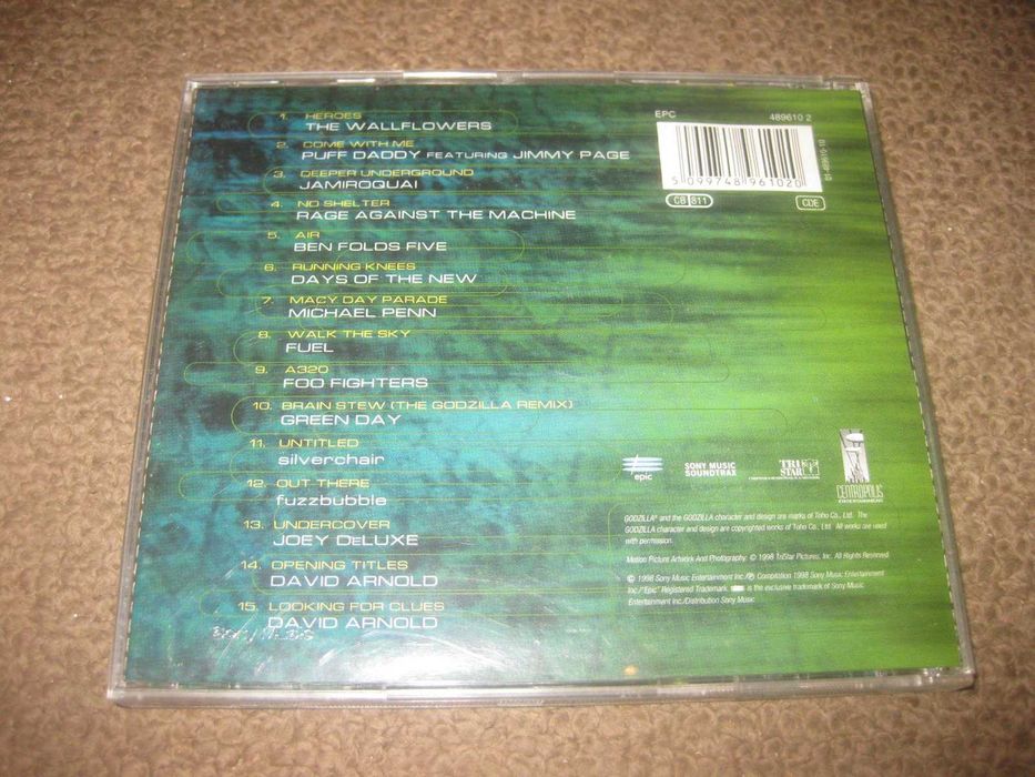 CD da Banda Sonora (OST) do filme "Godzilla"