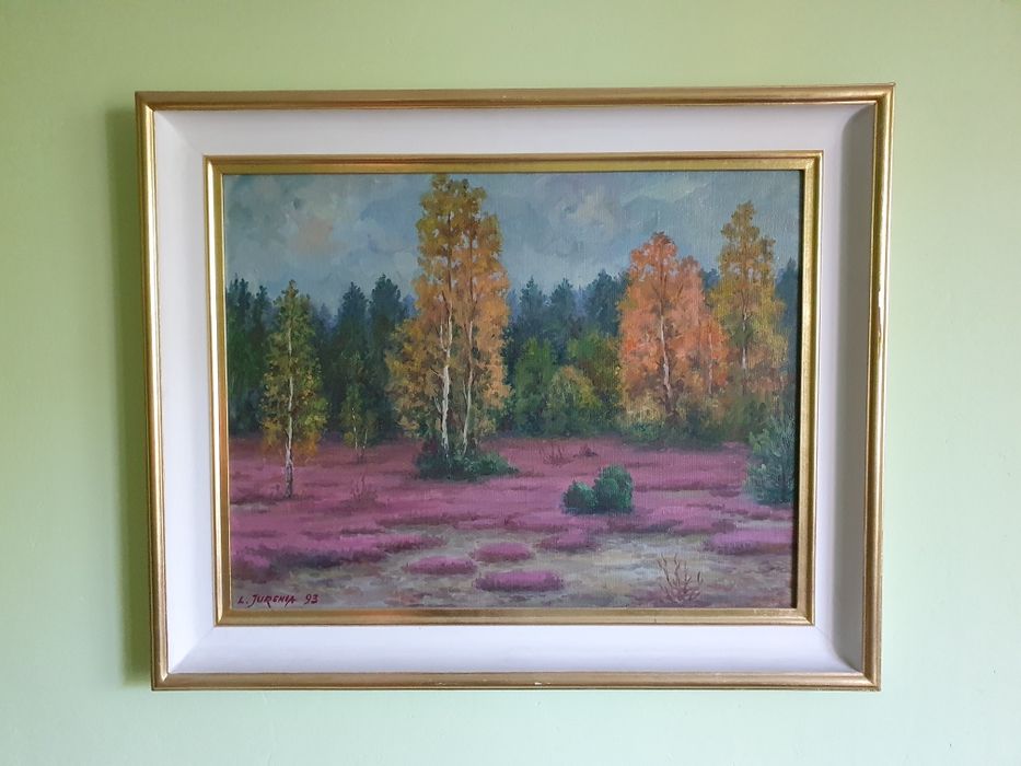 Obraz olejny na płótnie Wrzosowisko