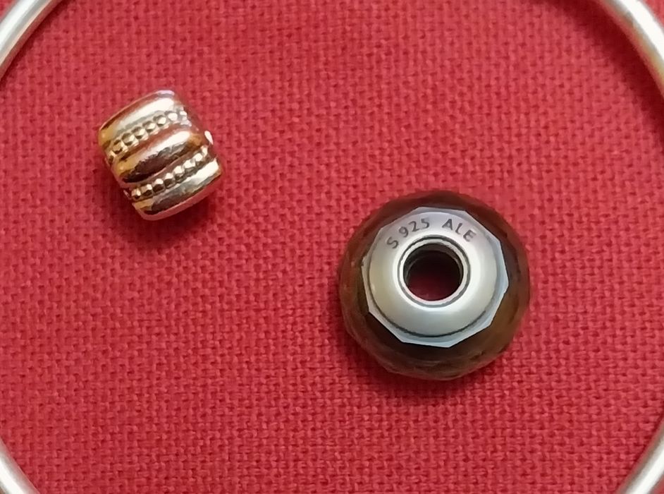 Contas Pandora prata/ouro