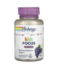 Поддержка развивающегося мозга детей Solaray, Focus, виноград, 60 шт