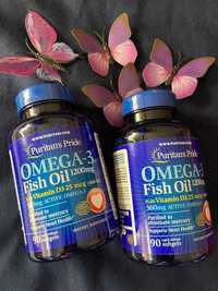 Puritan's Pride Omega 3 Fish Oil 1200 мг + D3 25 мкг