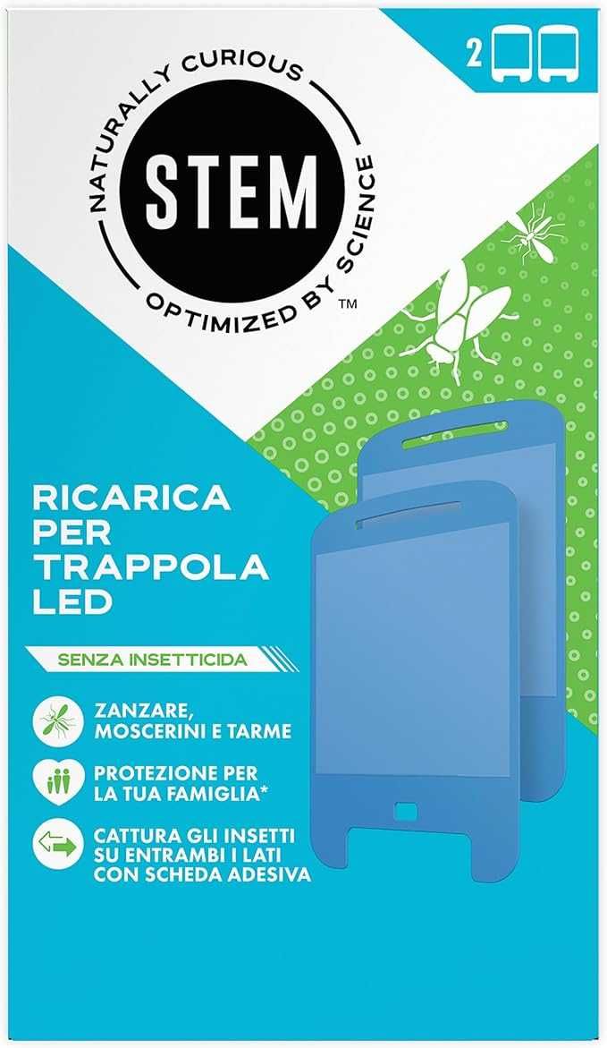 Pułapka na muchy i mole STEM LED, opakowanie 2 wkładów