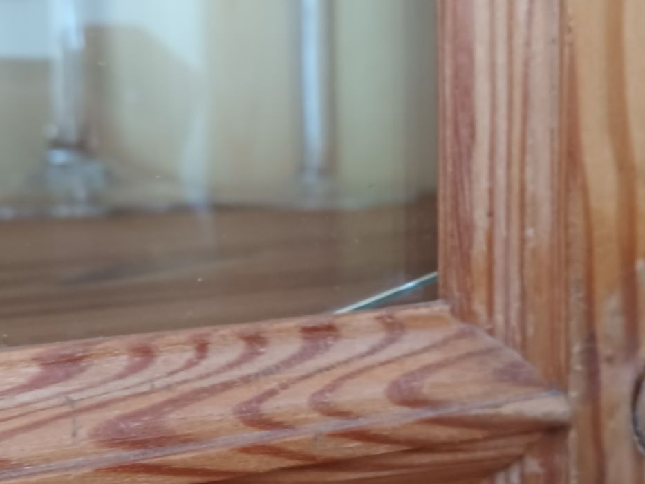 Kredens wiitryna narożna drewniana