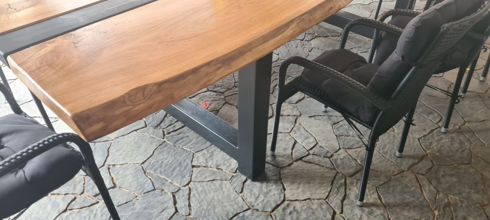 Stół bar meble ogrodowe loft dębowe
