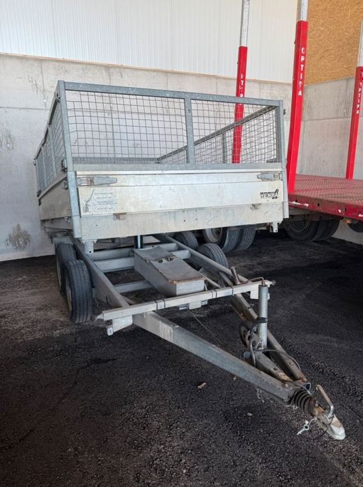 Przyczepa wywrotka mocna laweta do minikoparki