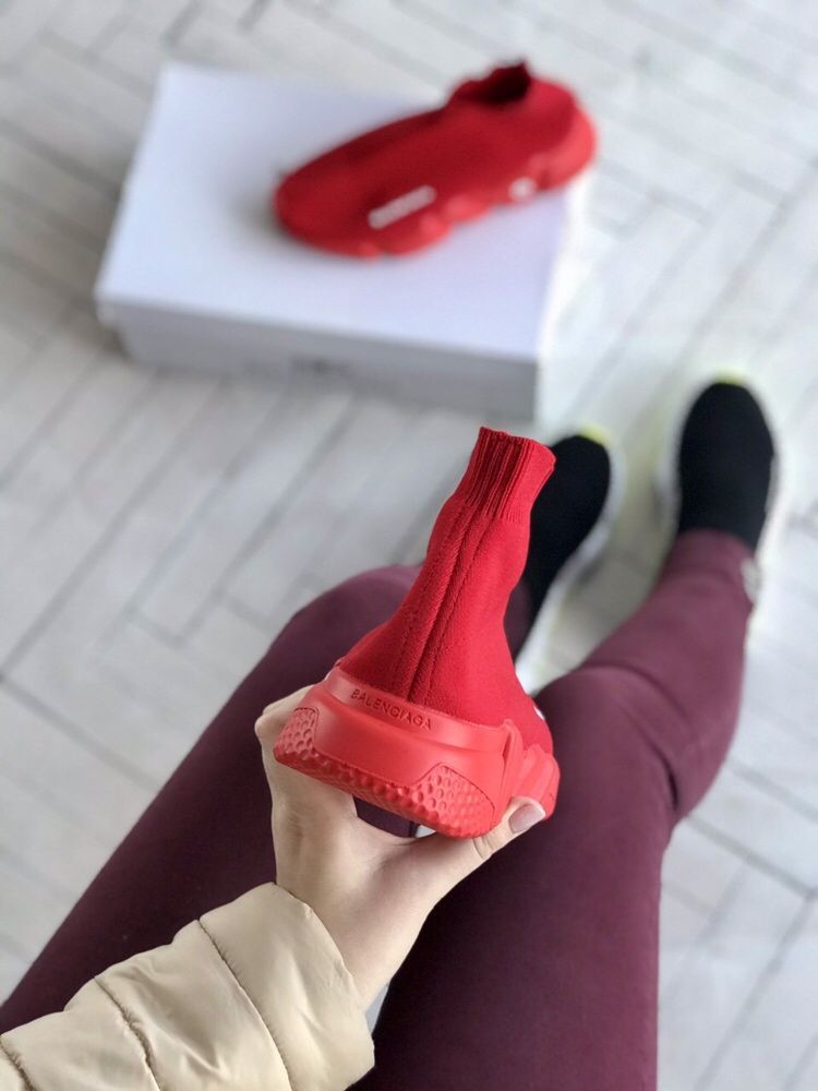 Buty Balenciaga Speed Trainer Red 36-40 damskie trampki sneakersy