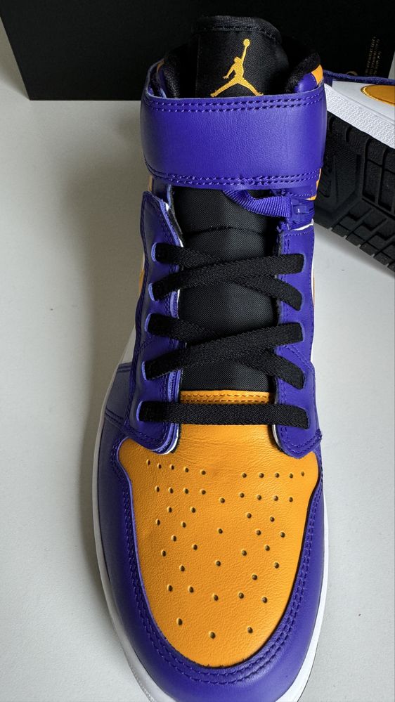 Nike Air Jordan 1 Hi FlyEase Lakers rozmiar 45.5 wkładka 29.5 cm Taxi