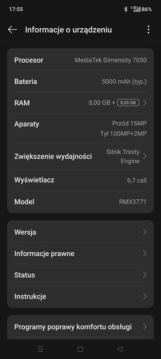 realme 11 pro 5G ( 8gb ram / 128gb pamięć )