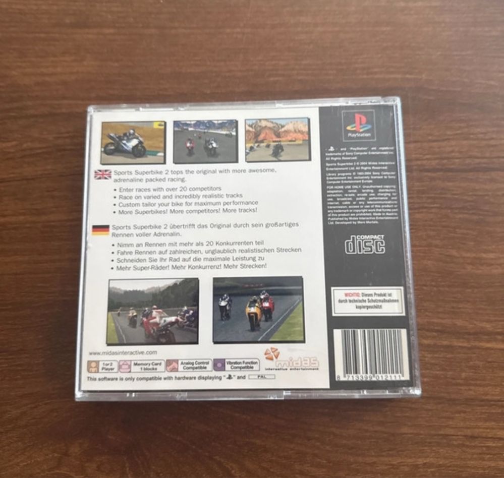 Sports superbike 2 PlayStation 1 PSX PS1