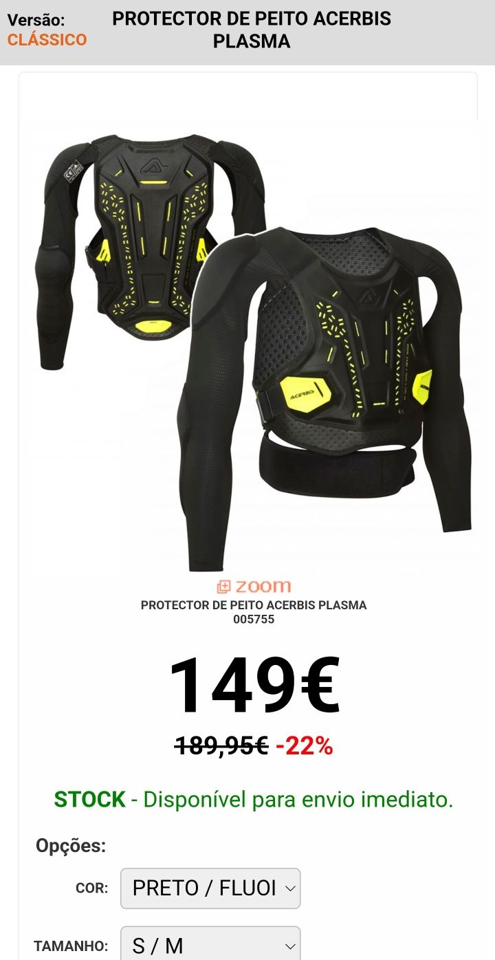 Colete motocross Acebis Plasma