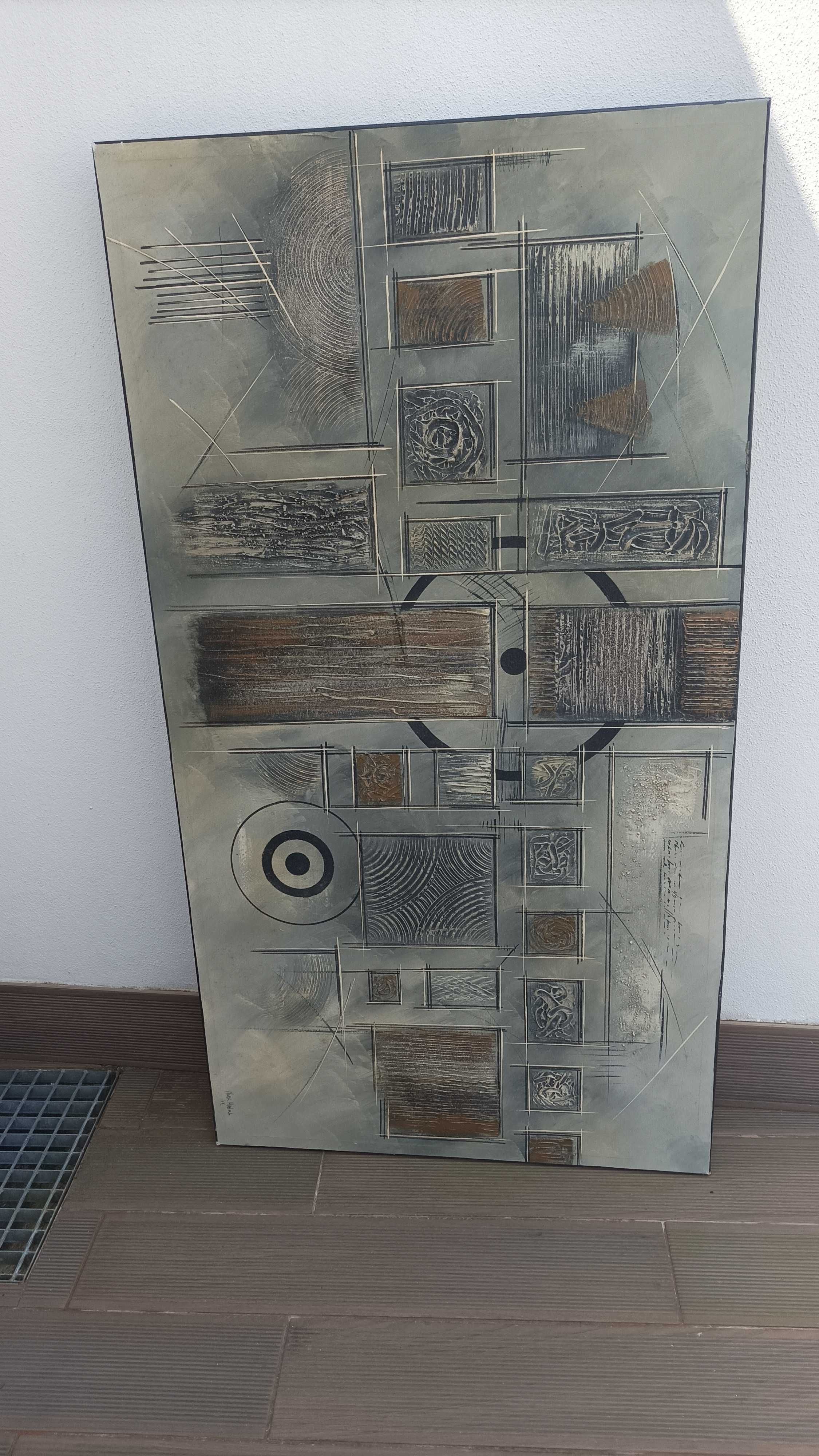 Quadro moderno abstrato com textura 1.30m x 0.70m
